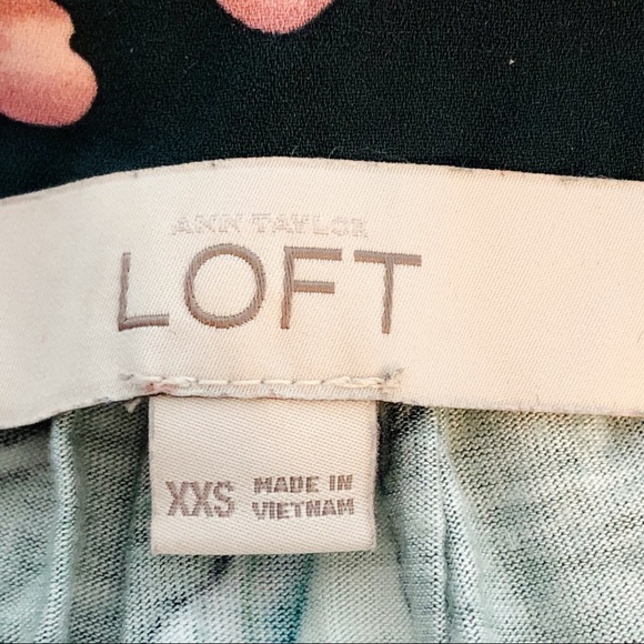 LOFT Green Floral Print Tank Top Size XXS - Picture 13 of 16